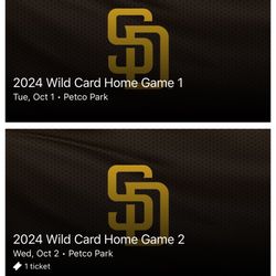 Padres 2024 Wild Card Home Game 1 & 2 