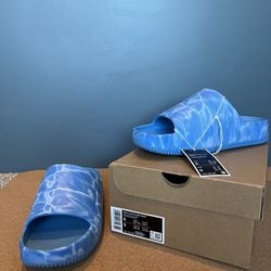 Nike Calm Slide Print (Blue, Size 8)