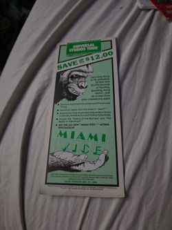 vintage Universal Studios Tour discount coupon valid through December 31, 1988