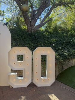 Wooden Marquee Numbers