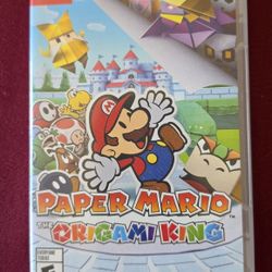 Nintendo Switch Game - Super Mario - Paper Mario The Origami King - Used