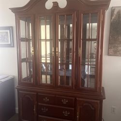 China Cabinet,Dining Room Table And hutch 