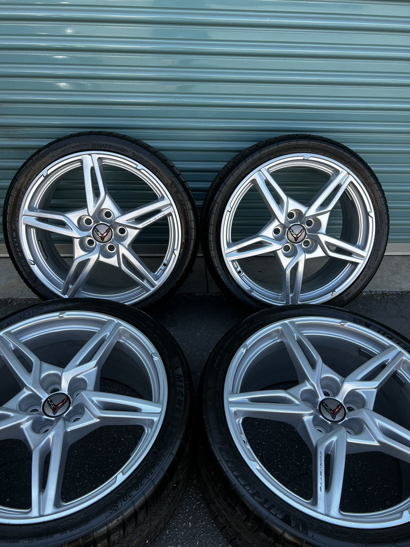 Chevy Corvette C8 Factory Wheels Tires