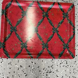 Vintage acrylic Christmas tray