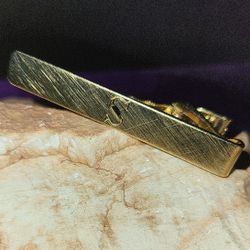 S Inital Tie Clip Goldtone 