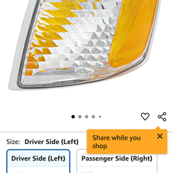 2003 Ford Explorer Sport edition left driver side front signal light assembly