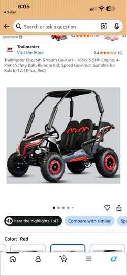 TrailMaster Cheetah 6 Youth Go-Kart