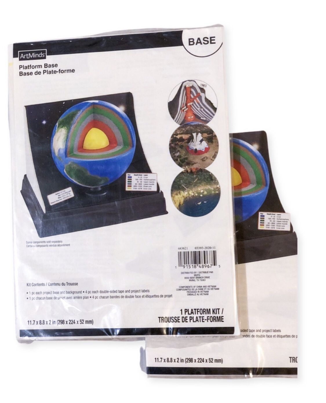 Art Supplies White Platform Base 2 pc