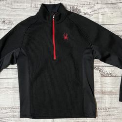 Spyder Men's Half-Zip Outbound Sweater Jacket / Black / Mens Medium