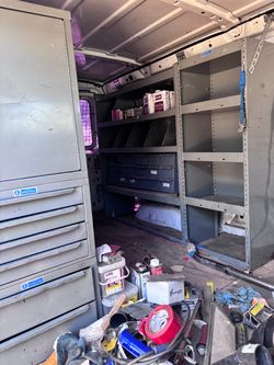 Steel Van Shelving and Cabinet Unit