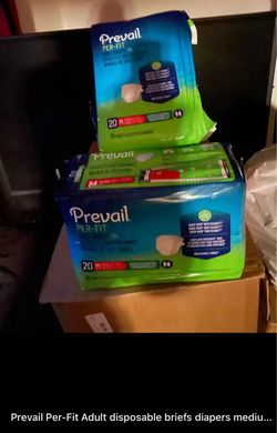 5 packages Adult diapers size medium prevail