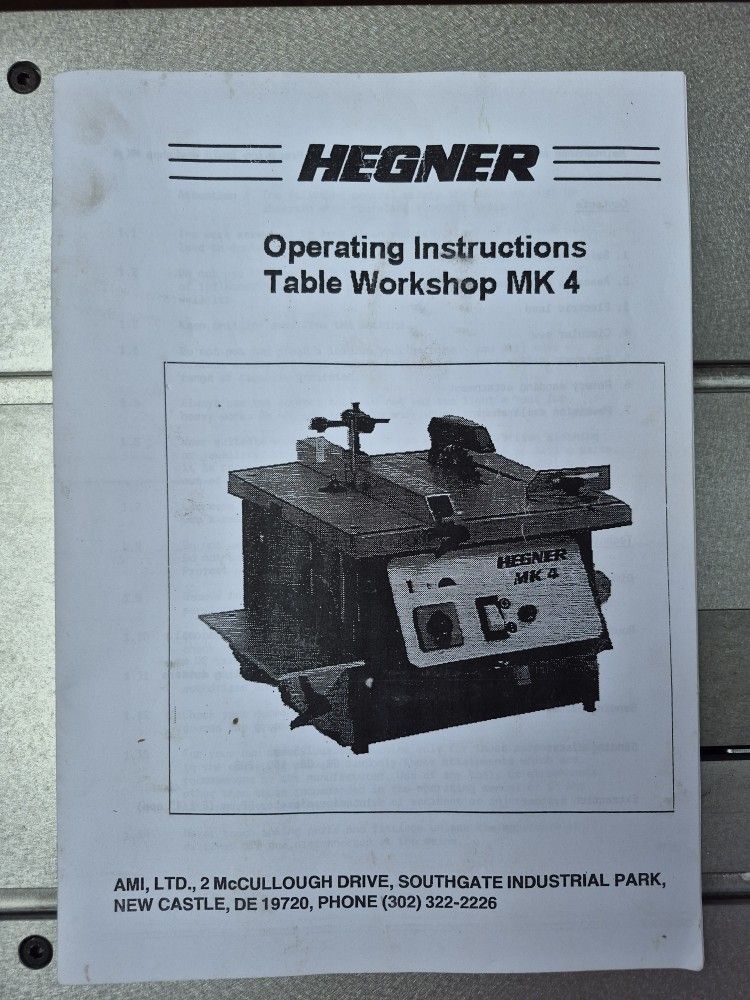 Hegner MK4 Table Saw