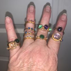 HANDMADE TURKISH GEMSTONE RINGS-$50