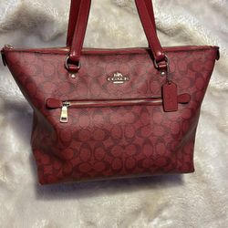 red coach purse original canvas 