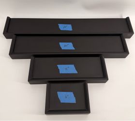 Tiered Matte Black floating shelves