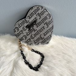 Juicy Couture Heart Shaped Zip Around Wristlet Wallet