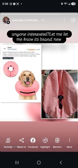 Supet inflatable dog cone