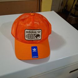 Men's Adidas Worldwide Trucker Hat Snapback Orange