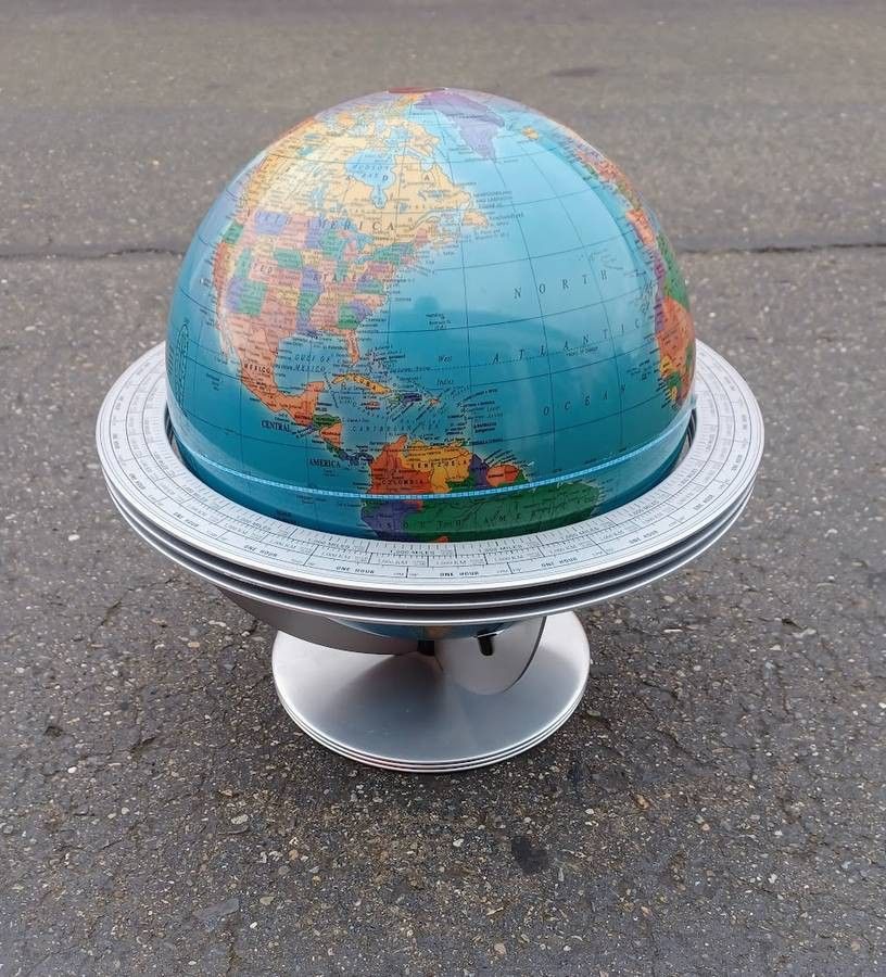 Vintage George F. Cram Celestial World Globe Atomic Space Age