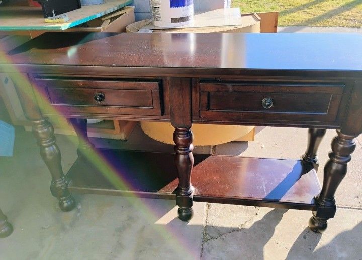 Console Table Brown Wood