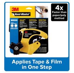 3M Hand-Masker M3000 Film & Painter’s Tape Dispenser - NEW Masking Tool for Painters