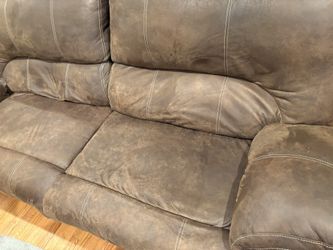 Brown Couches Manual Recliner 