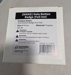 Nikke Shift Up official Holo Badges Full set of 9 unopened