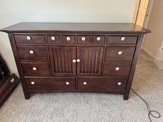 Mission Style Bedroom Set - Bed, Dresser, 2 Nightstands - Priced to Sell ASAP!