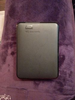 Western Digital portable hard drive, specifically a WD Elements Portable Hard Drive (3TB)