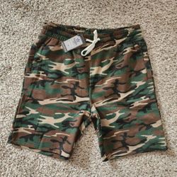 Brand New Mens Pro Camo Army Sweat Shorts Size Medium