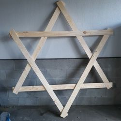 Large Custom Wood Hanukkah Star 