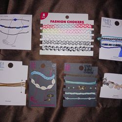 New Anklets, Bracelets, and Chokers $5 Each
