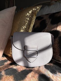 Purple coach saddle bag