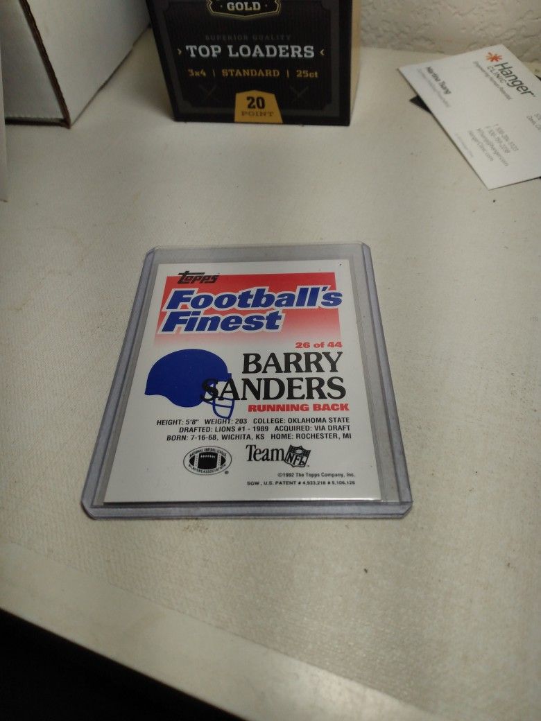 1992 Topps Finest Barry Sanders