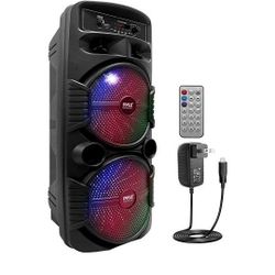 Pyle Sound System Bluetooth Speaker W/Led Lights And Remote 