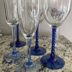 Vintage And Modern Wine Glasses 