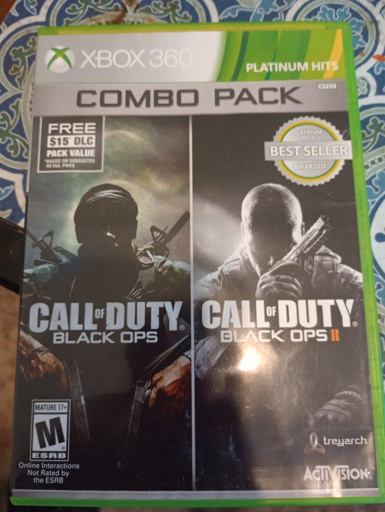 Call of Duty Black Ops 1 & 2 Combo Pack for XBOX 360 *10.00*