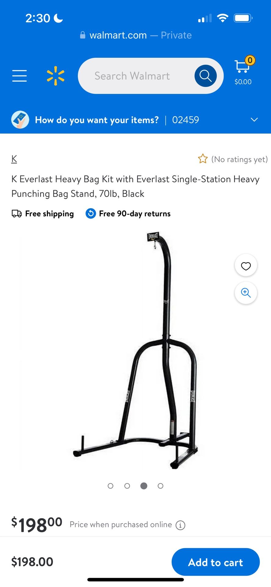Everlast Heavy bag Stand Only