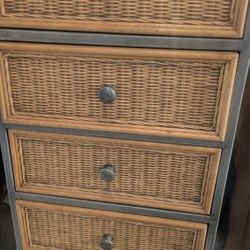 Pier 1 Wicker And Metal 5 Drawer Lingerie Chest