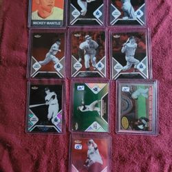 Mickey Mantle 10 Baseball Card Lot