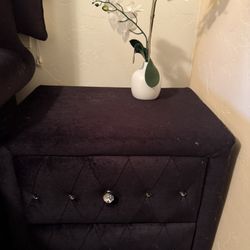 Black Large Nightstand