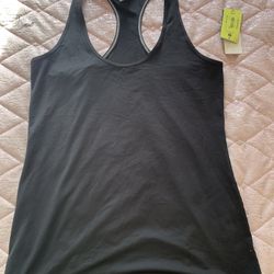Nwt Womens Xersion Large Black Tank Top Racer Back 