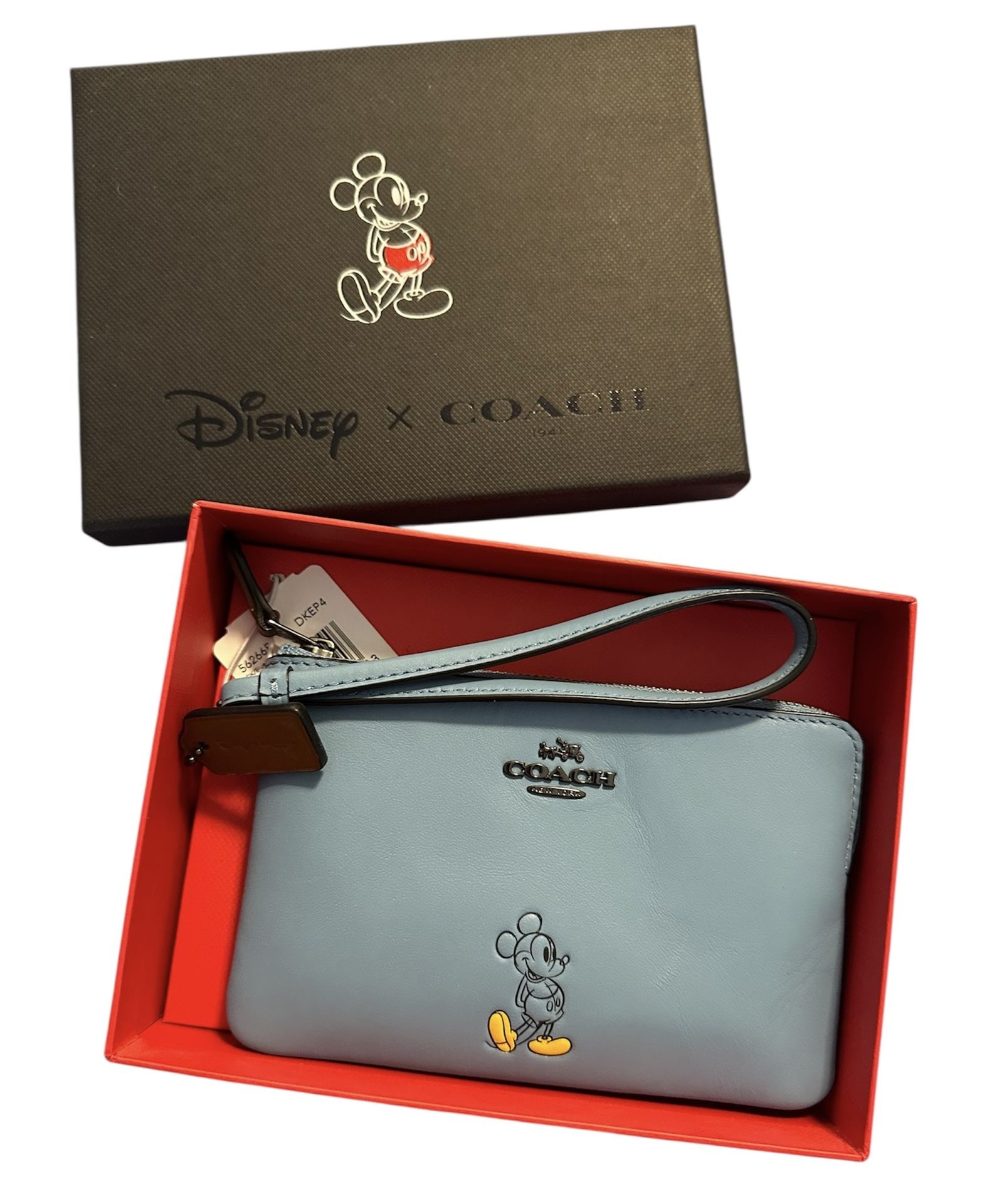 New In Box COACH Disney Mickey Mouse Leather Wallet LIMITED EDITION
