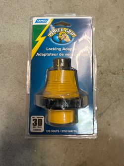 Camco Power Grip 30 Amp Locking RV Adapter – New