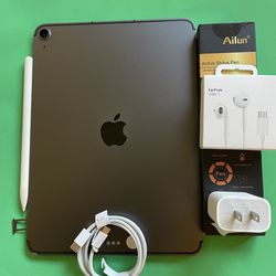 Apple IPad Air 5th Generation (10.9” Liquid Retina / M1 chip/ 2022 Model) 64GB Wifi + Cellular (5G) with Pen, Keyboard  & Accessories