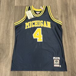 Mitchell & Ness Michigan Chris Webber Authentic Jersey  Retail $300 Size 2XL 