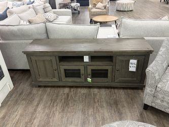 Rustic Media Console / TV Stand - Weathered Gray-Brown Driftwood | Entertainment Center