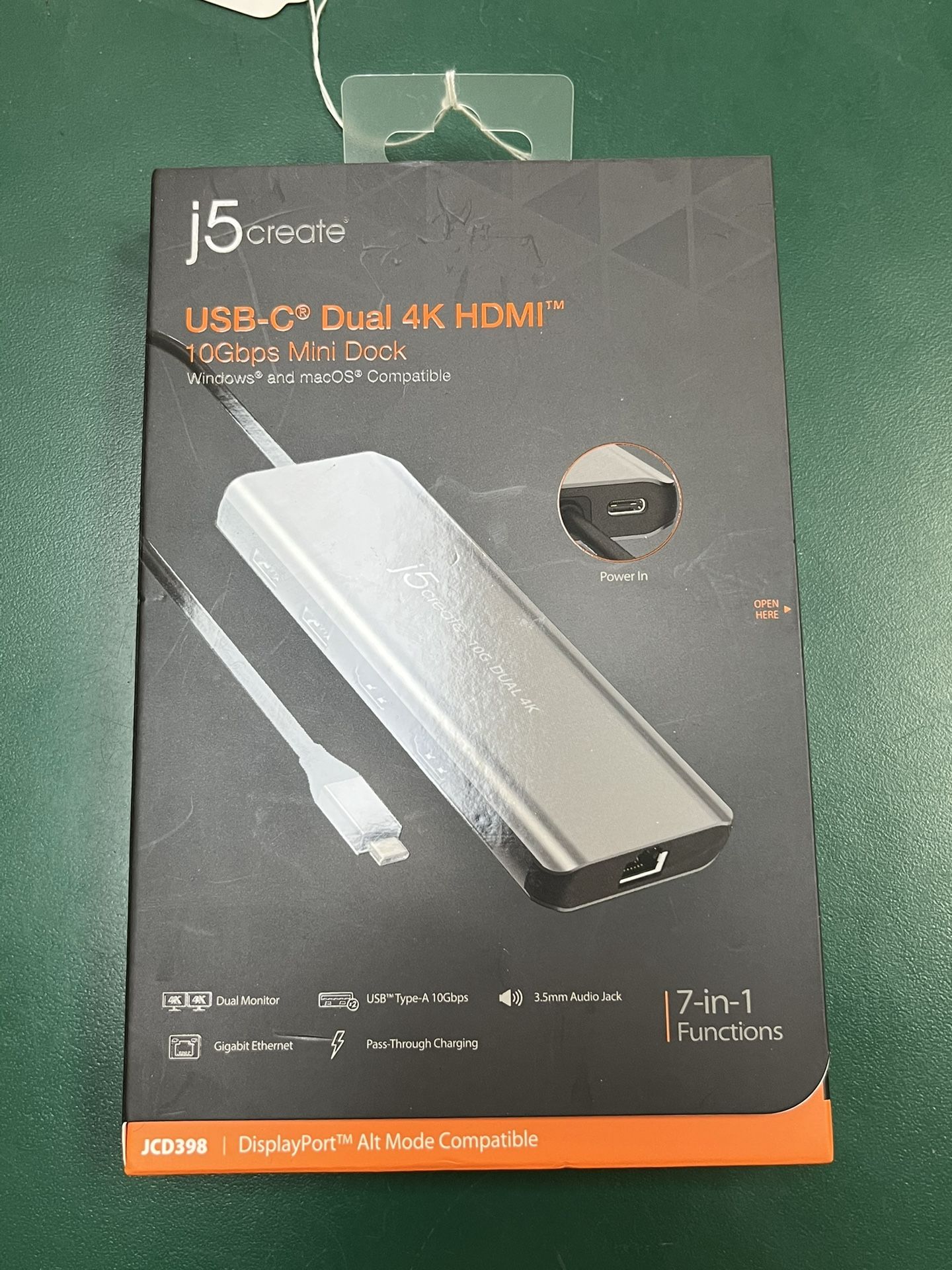 J5 Create USB-C Dual 4K HDMI 10Gbps Mini Dock (NEW)