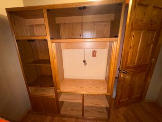 Wood entertainment center