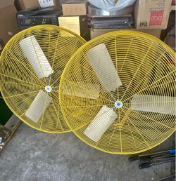 2 Heavy Duty big fans with wall mounts